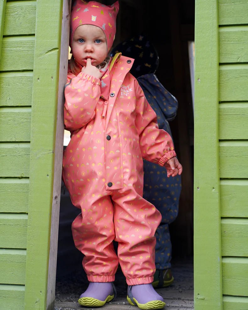 Kattnakken Babyregndress Dugg - Stokkrose for barn - Brobrobrille