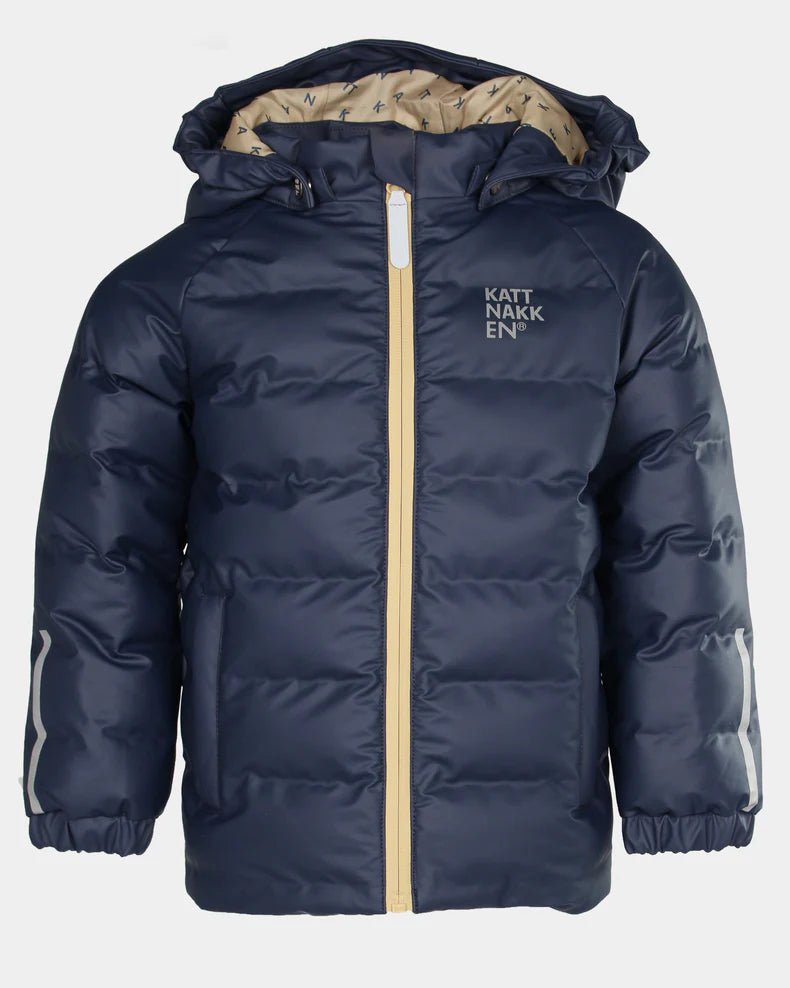 Kattnakken Bobleregnjakke Dis - Marine for barn - Brobrobrille