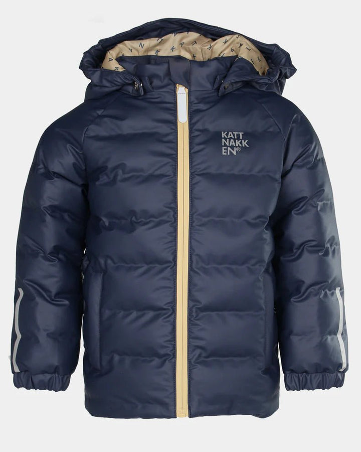 Kattnakken Bobleregnjakke Dis - Marine for barn - Brobrobrille