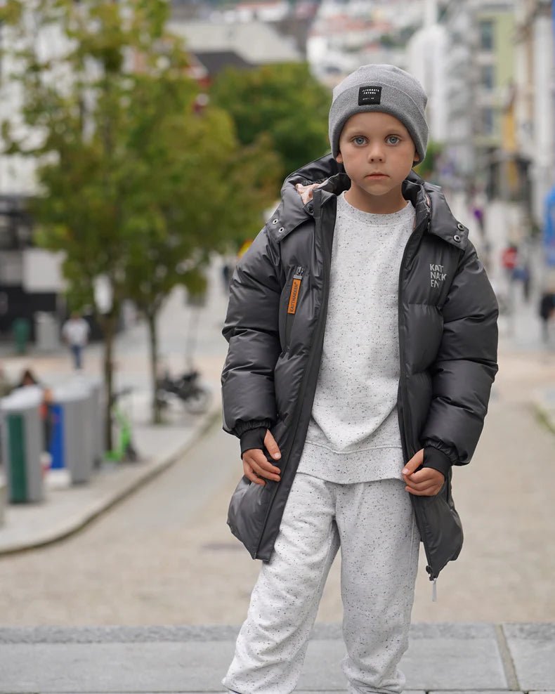 Kattnakken Bobleregnkåpe Sludd Junior - Kattesvart for barn - Brobrobrille