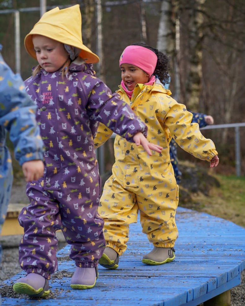 Kattnakken Helårsregndress Hagl - Bananskum for barn - Brobrobrille