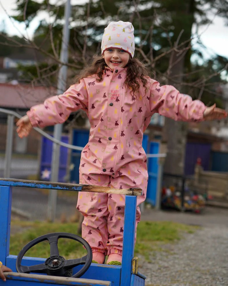 Kattnakken Helårsregndress Hagl - Rosa Krystall for barn - Brobrobrille
