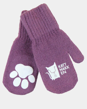 Kattnakken Magiske Ullvotter - Lilla for barn - Brobrobrille