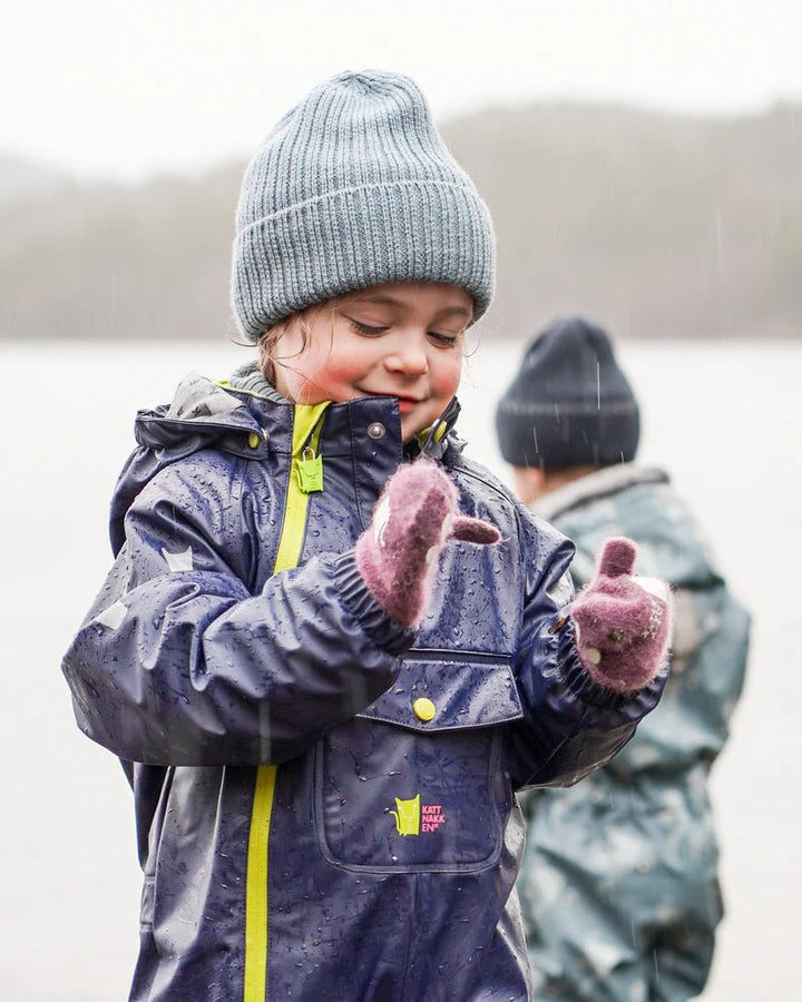 Kattnakken Magiske Ullvotter - Lilla for barn - Brobrobrille