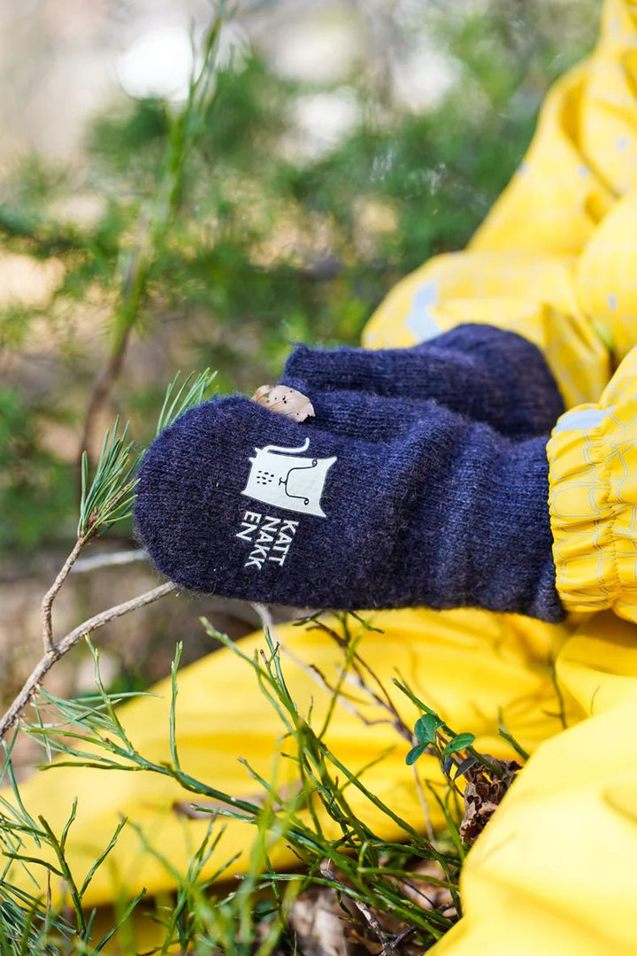 Kattnakken Magiske Ullvotter - Marine for barn - Brobrobrille