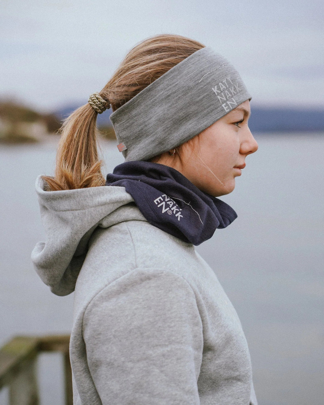 Kattnakken Panneband Tynn Ull – Grå Melert for barn - Brobrobrille