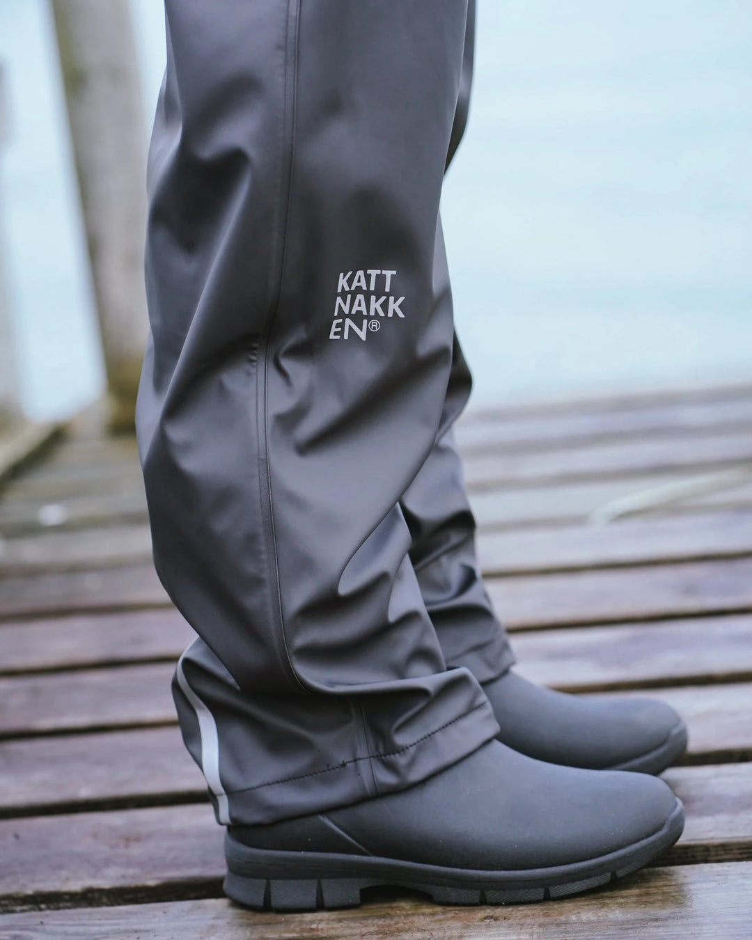 Kattnakken Regnbukse Lett Junior – Kattesvart for barn - Brobrobrille