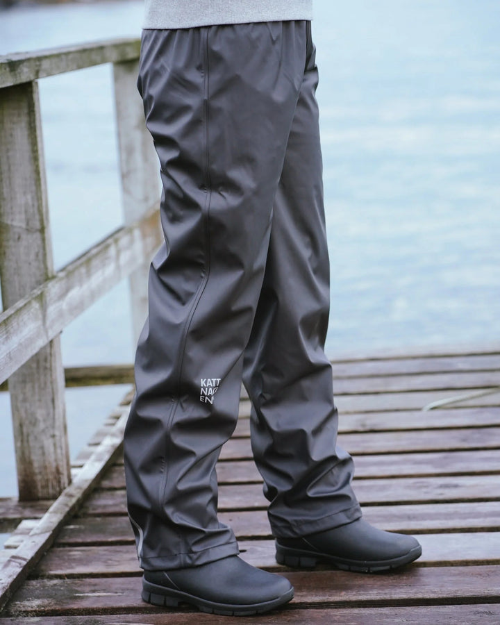 Kattnakken Regnbukse Lett Junior – Kattesvart for barn - Brobrobrille