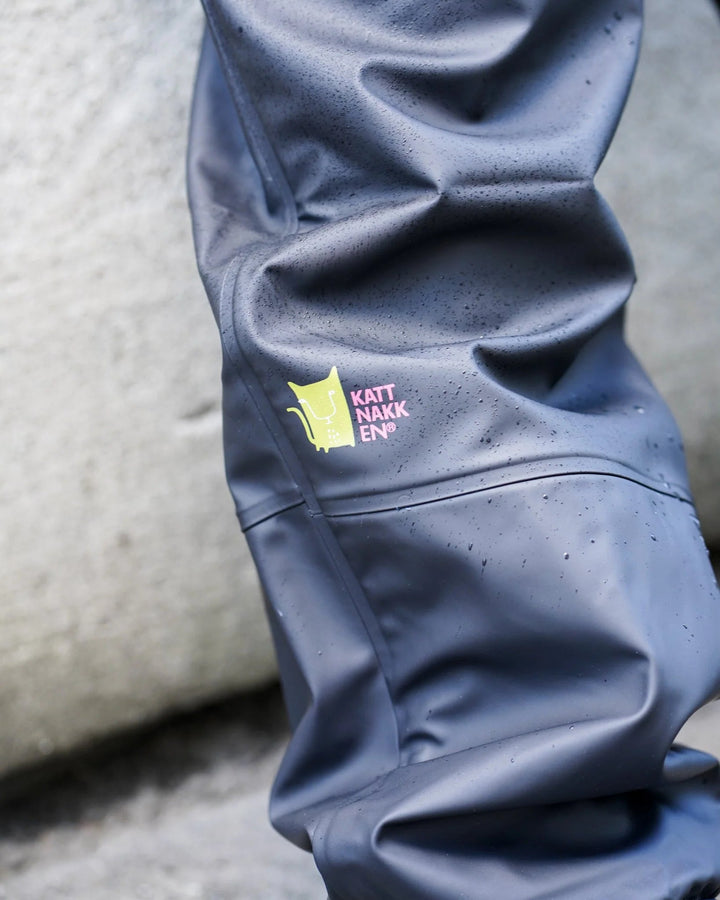 Kattnakken Regnbukse m/selar – Kattesvart for barn - Brobrobrille