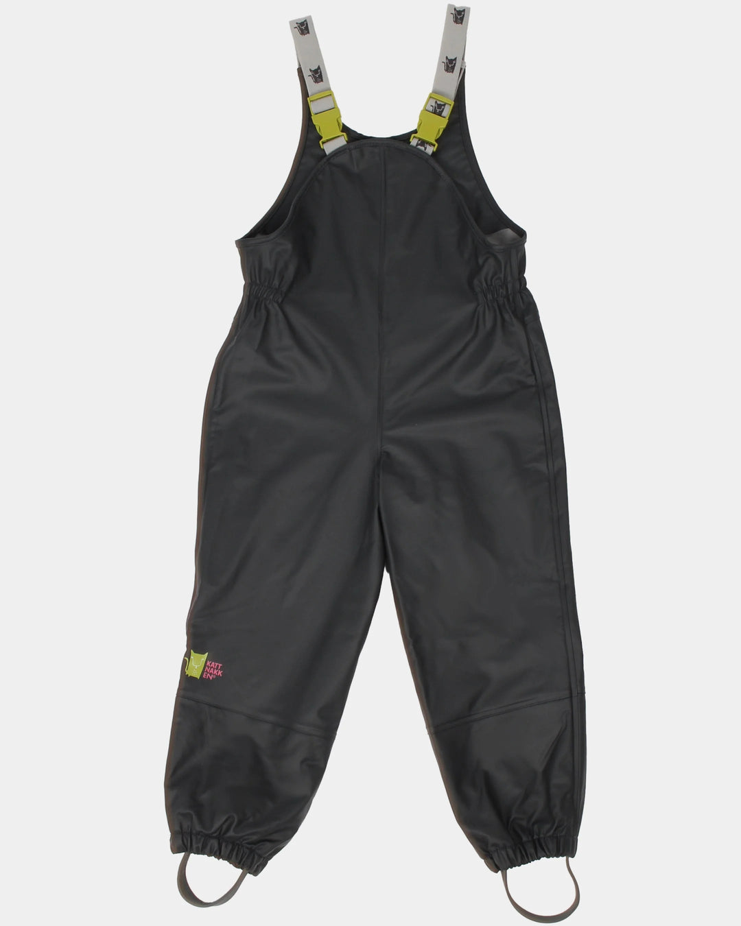 Kattnakken Regnbukse m/selar – Kattesvart for barn - Brobrobrille