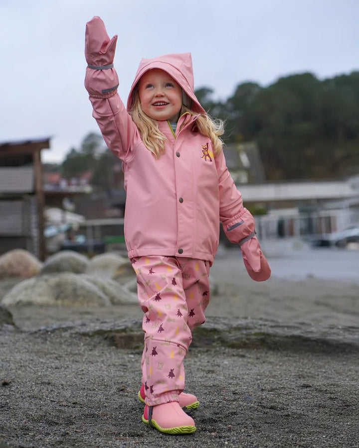 Kattnakken Regnsett Plask - Rosa Krystall for barn - Brobrobrille