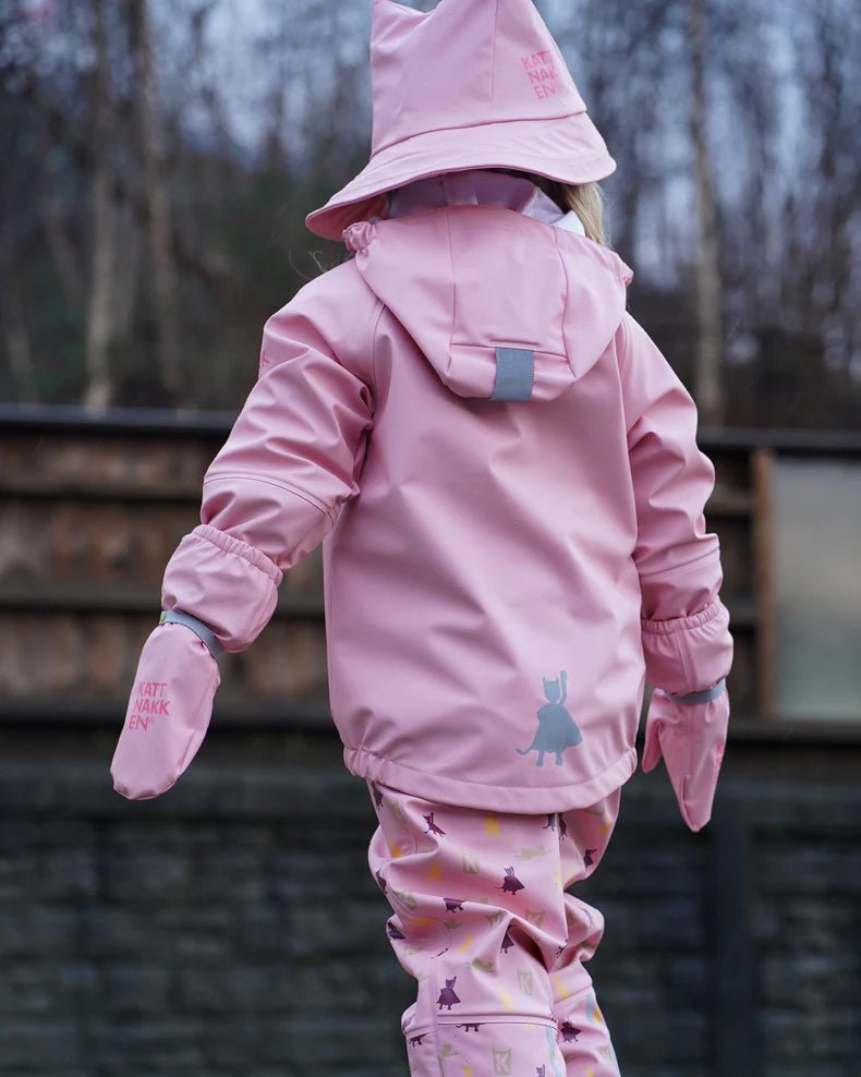 Kattnakken Regnsett Plask - Rosa Krystall for barn - Brobrobrille