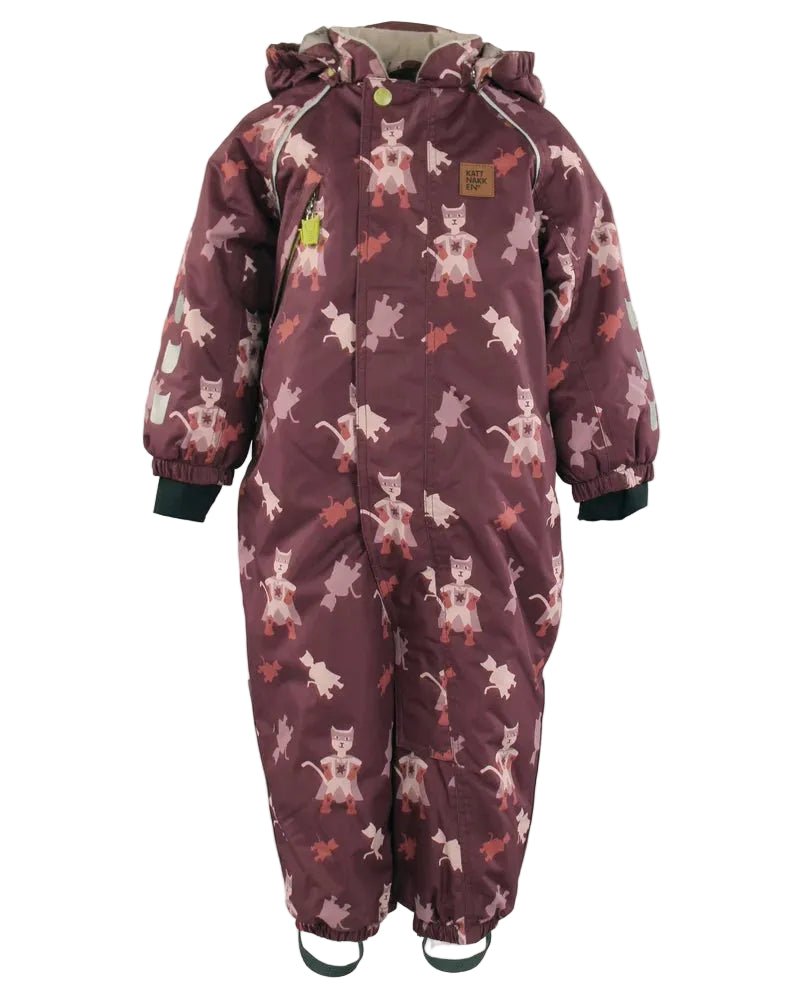 Kattnakken Snø vinterparkdress til baby - Burgunder for barn - Brobrobrille