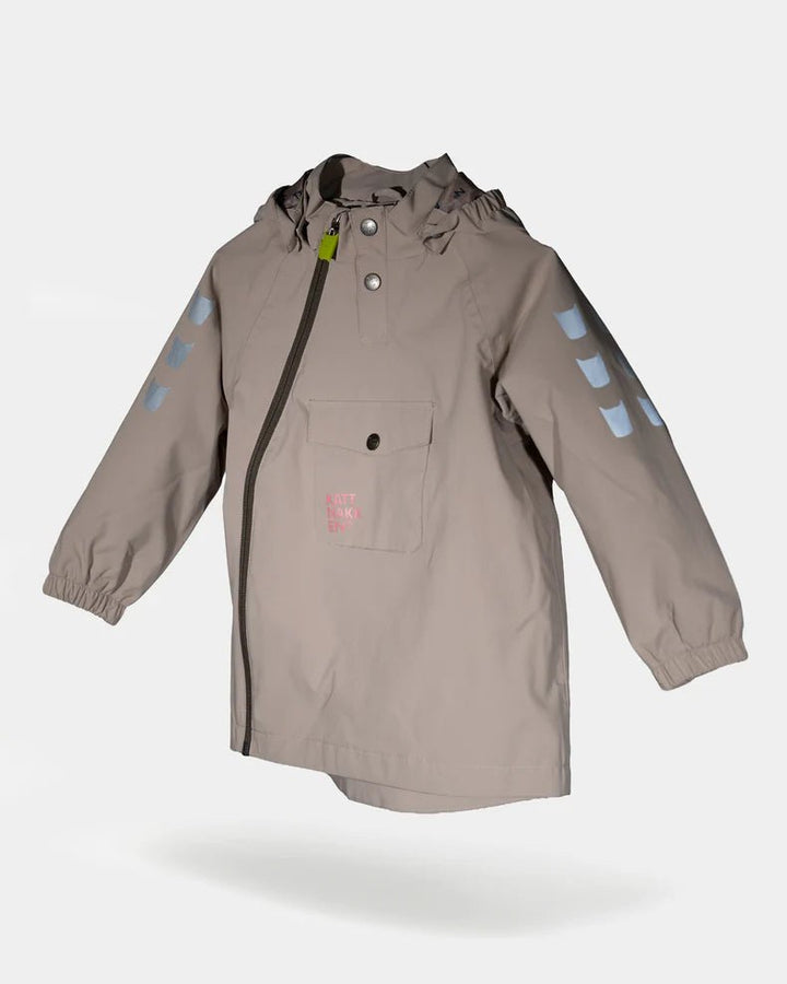 Kattnakken Vindjakke - Lys Bark for barn - Brobrobrille