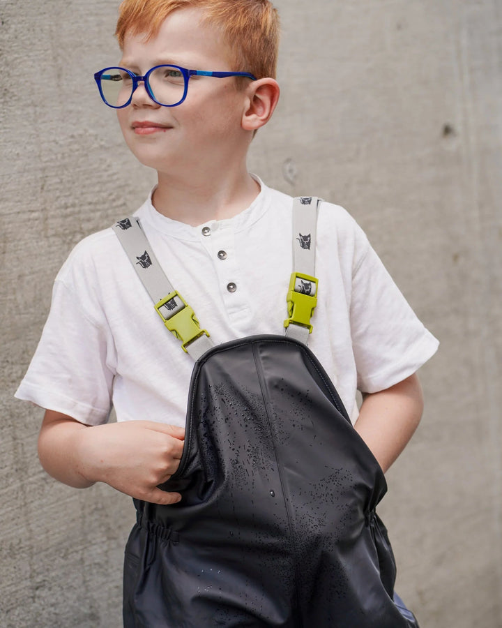 Kattnakken Vinterregnbukse m/seler – Kattesvart for barn - Brobrobrille