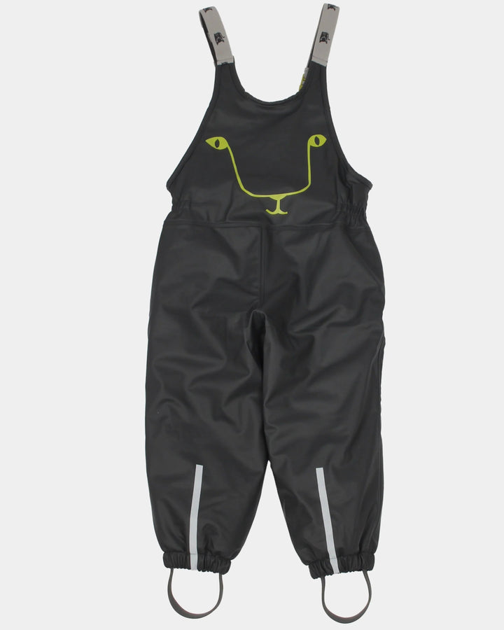 Kattnakken Vinterregnbukse m/seler – Kattesvart for barn - Brobrobrille