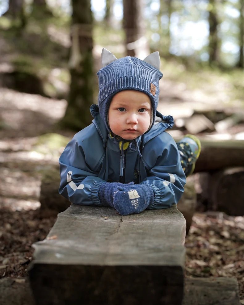 Kattnakken Vinterregndress Baby Pytt - Blå Horisont for barn - Brobrobrille