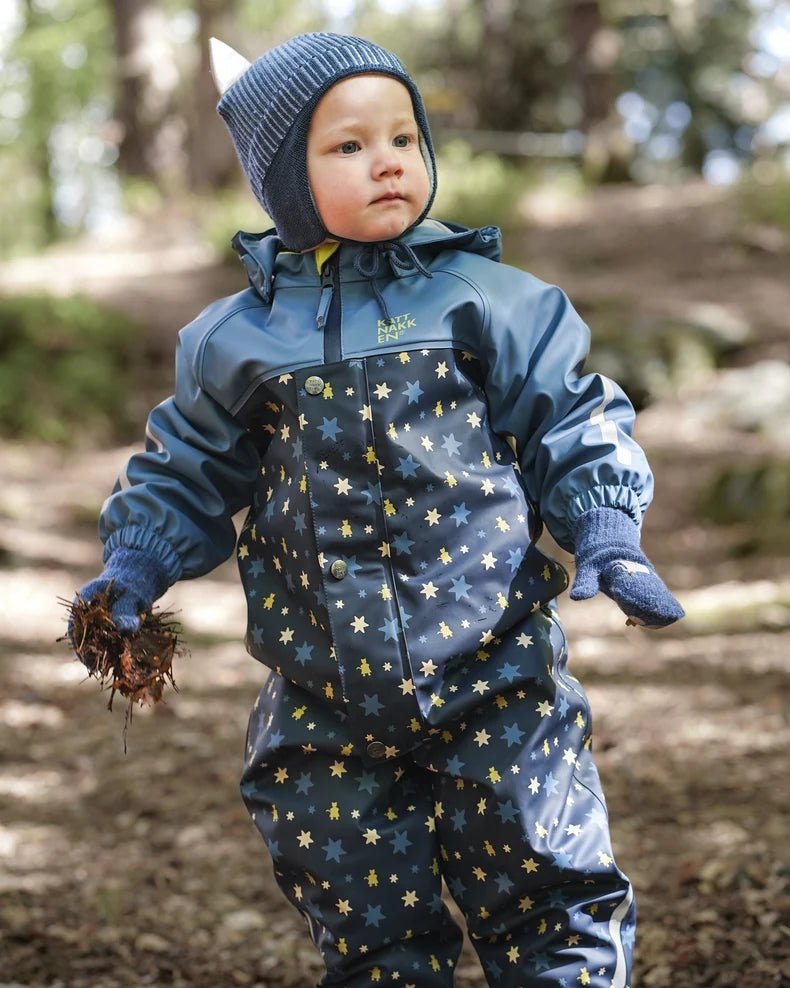 Kattnakken Vinterregndress Baby Pytt - Blå Horisont for barn - Brobrobrille
