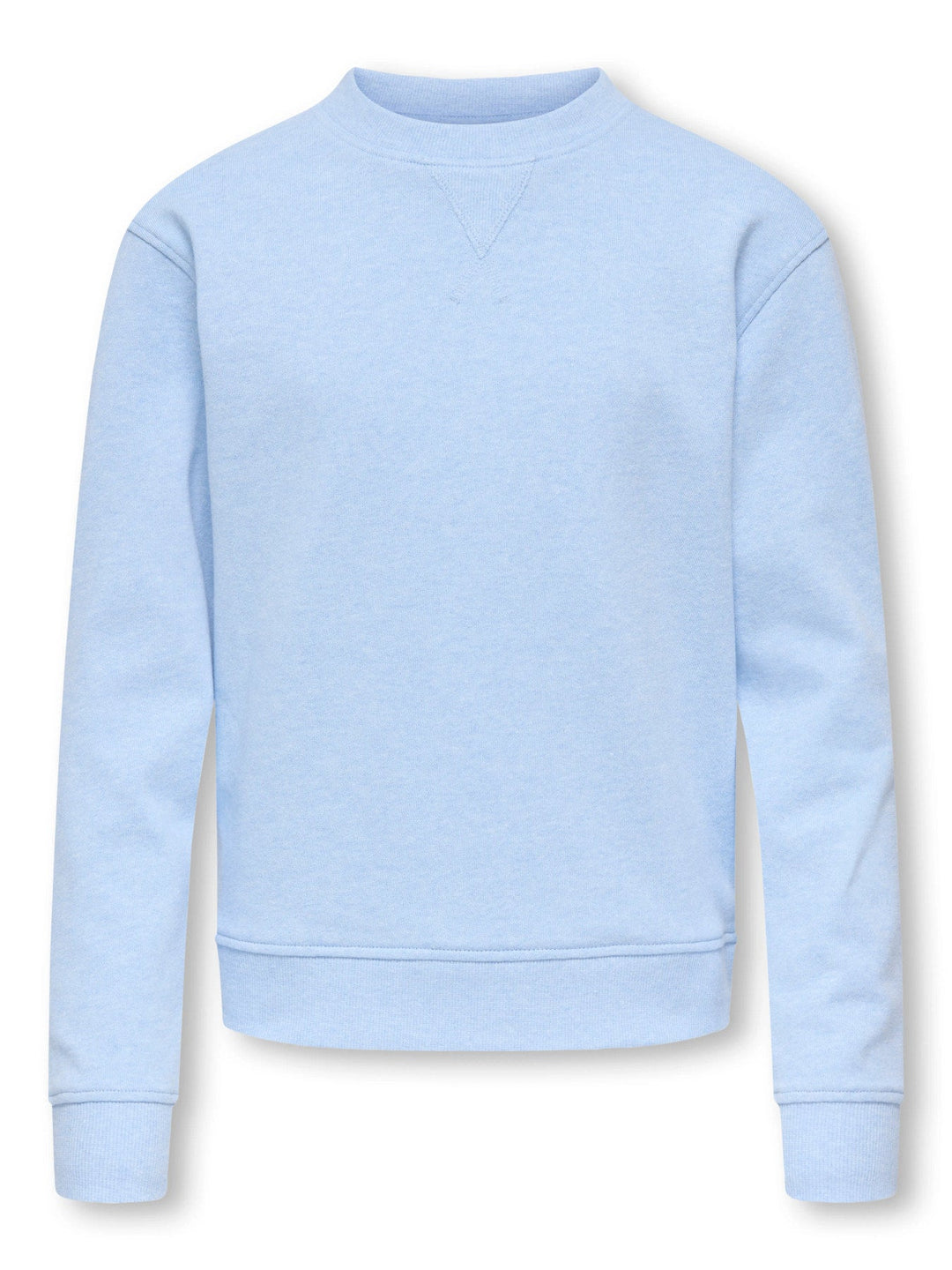 Kids Only Amalfi sweatshirt med rund hals - Cashmere Blue Melange for barn - Brobrobrille