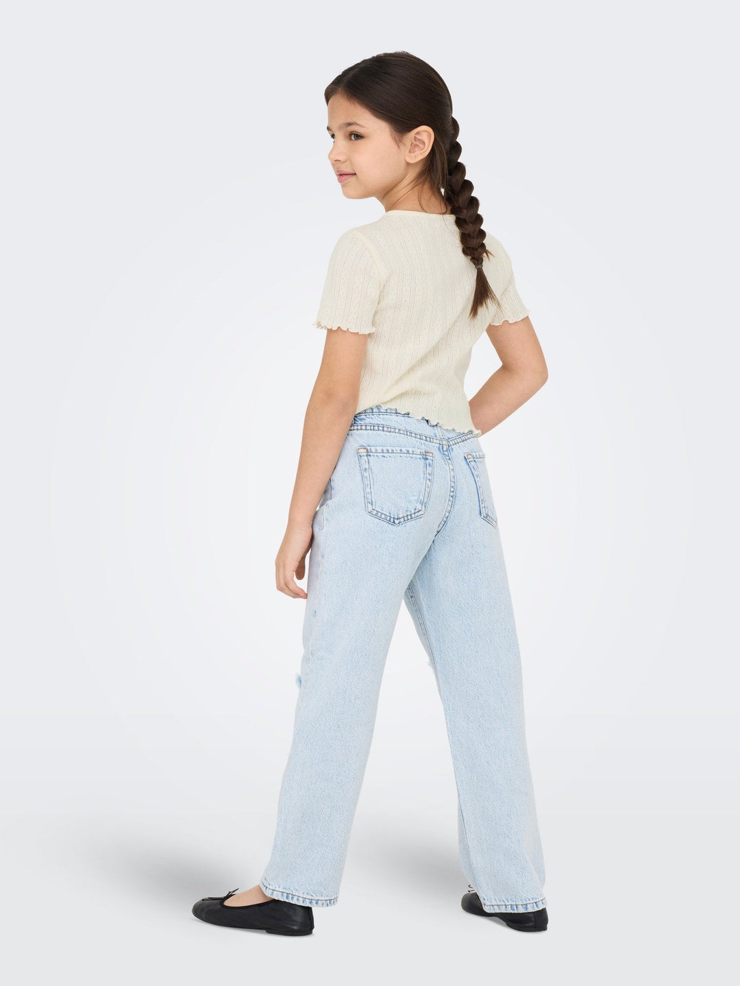 Kids Only Carlotta T - skjorte - Cloud Dancer for barn - Brobrobrille