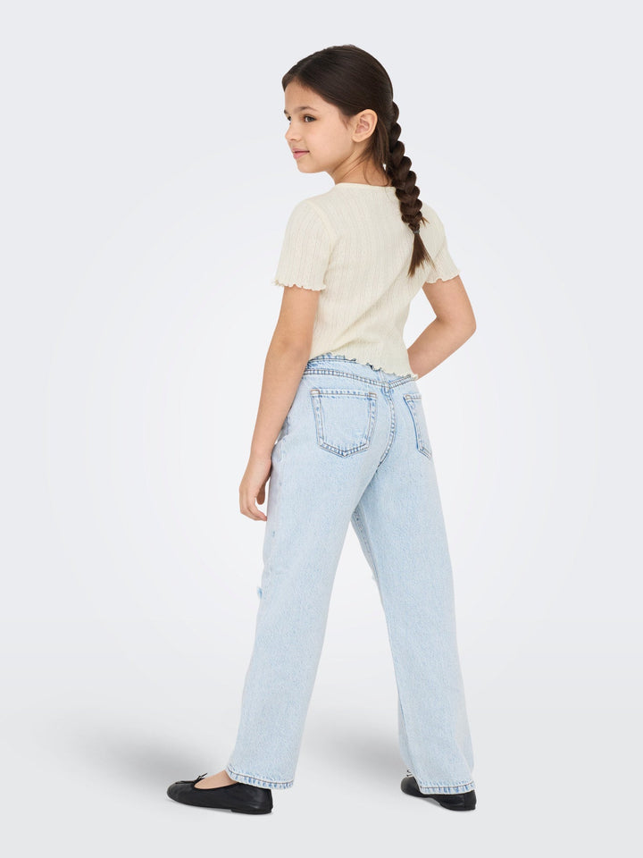 Kids Only Carlotta T - skjorte - Cloud Dancer for barn - Brobrobrille