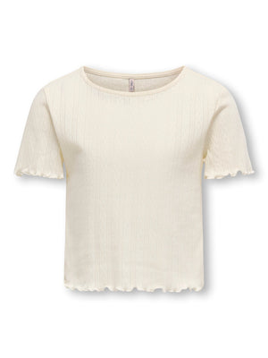 Kids Only Carlotta T - skjorte - Cloud Dancer for barn - Brobrobrille