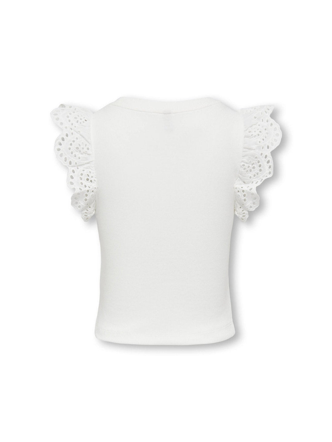 Kids Only Drea Topp med Volanger - Cloud Dancer for barn - Brobrobrille