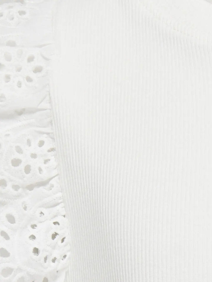 Kids Only Drea Topp med Volanger - Cloud Dancer for barn - Brobrobrille
