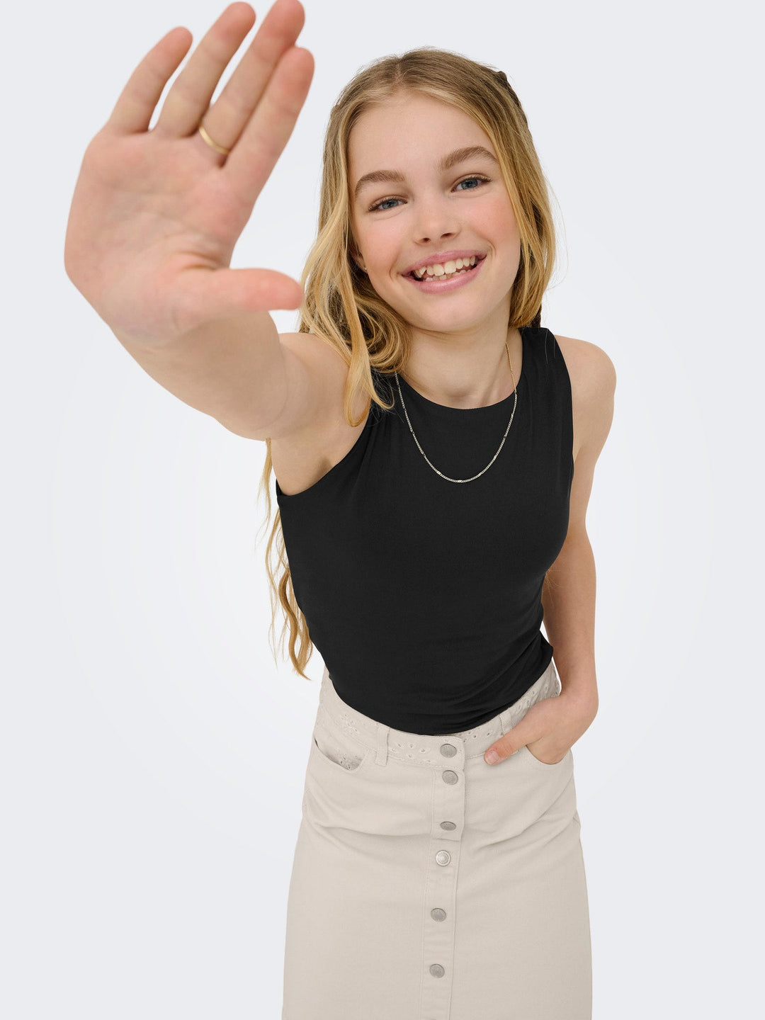 Kids Only Ea Singlet - Black for barn - Brobrobrille
