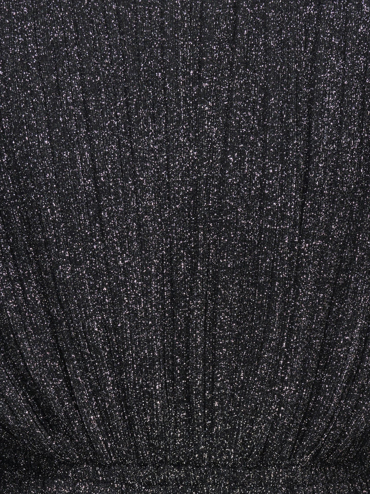 Kids Only Glam glitterkjole - Black Silver Lurex for barn - Brobrobrille
