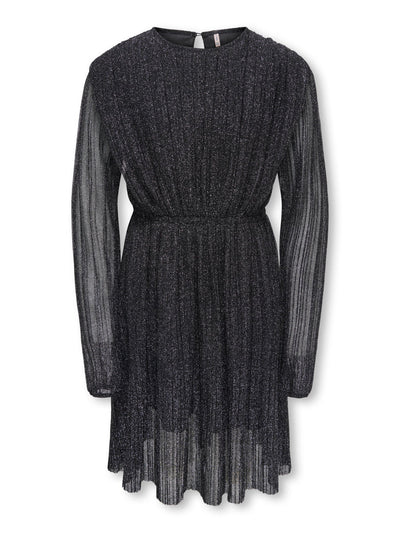 Kids Only Glam glitterkjole - Black Silver Lurex for barn - Brobrobrille