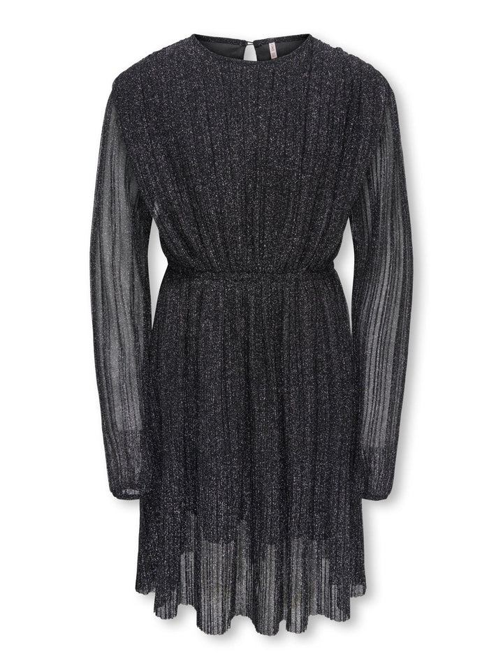 Kids Only Glam glitterkjole - Black Silver Lurex for barn - Brobrobrille