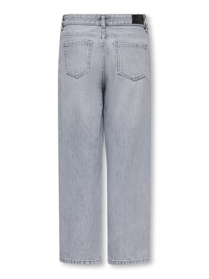 Kids Only Lopez jeans med vide ben - Medium Grey Denim for barn - Brobrobrille