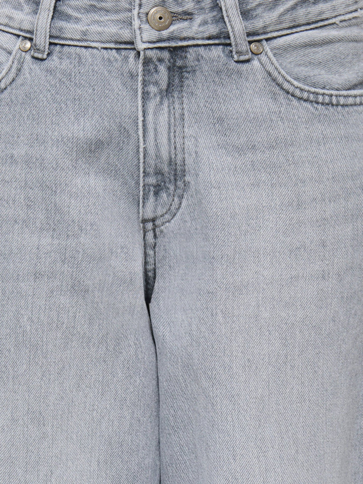 Kids Only Lopez jeans med vide ben - Medium Grey Denim for barn - Brobrobrille