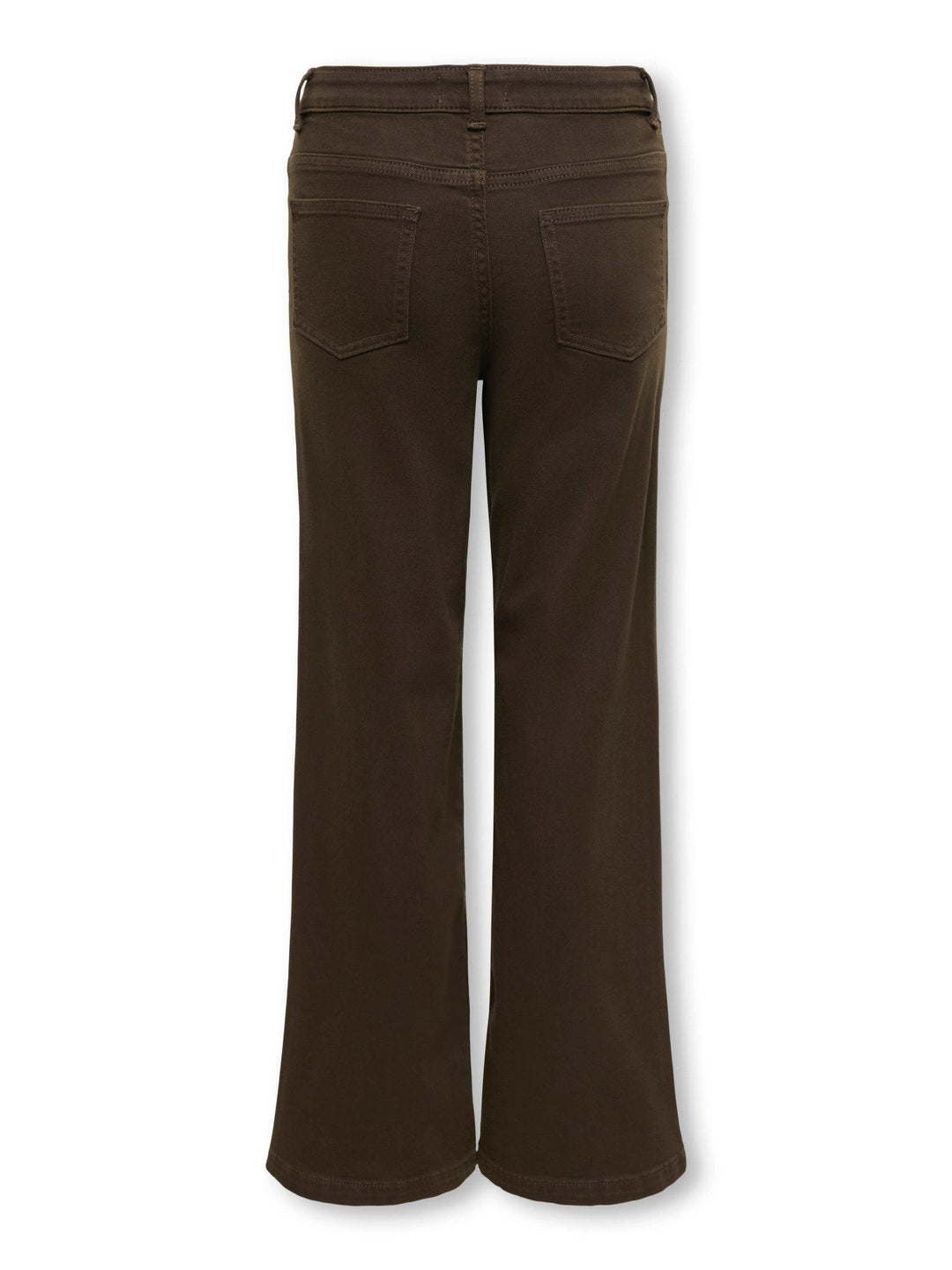 Kids Only Madison Blush jeans med vide ben - Dark Brown Denim for barn - Brobrobrille