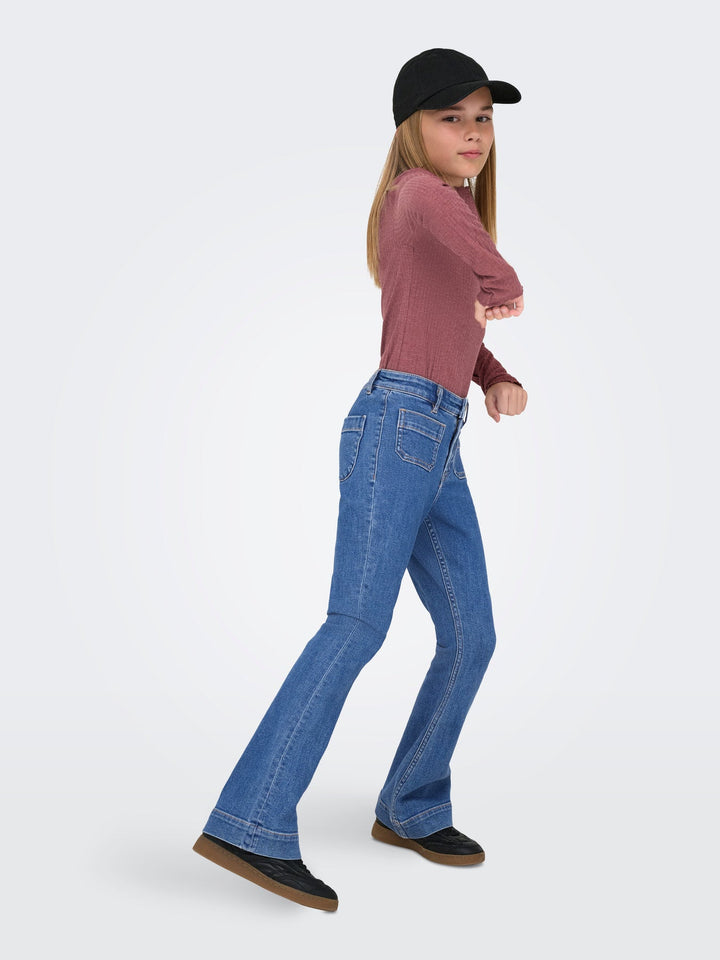 Kids Only Madison Flared Jeans - Light Blue Denim for barn - Brobrobrille