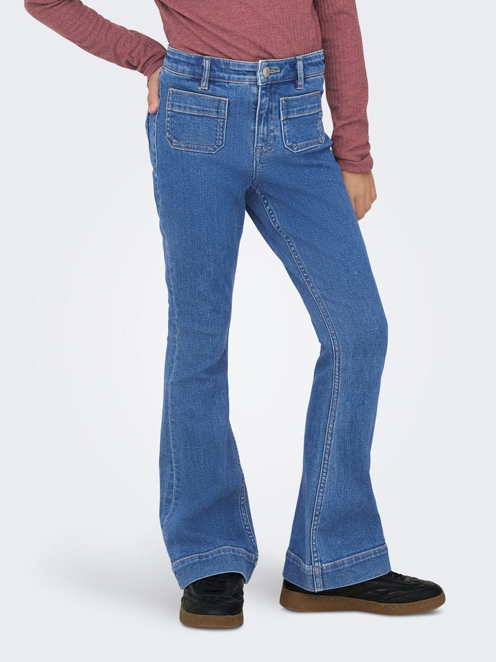Kids Only Madison Flared Jeans - Light Blue Denim for barn - Brobrobrille