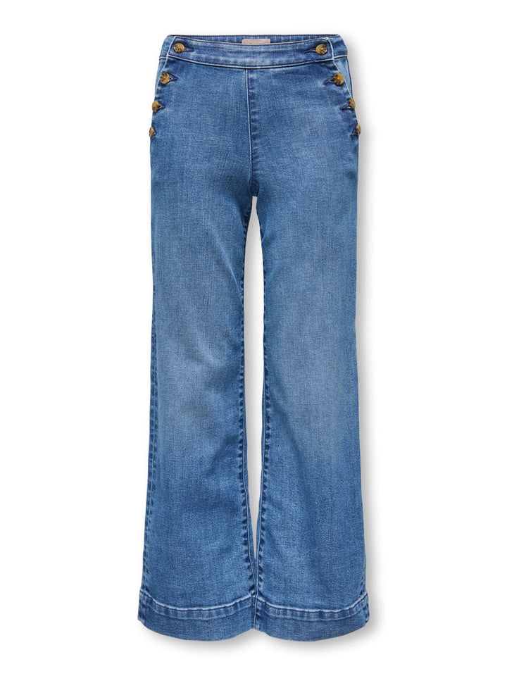 Kids Only Madison Wide Jeans - Medium Blue Denim for barn - Brobrobrille