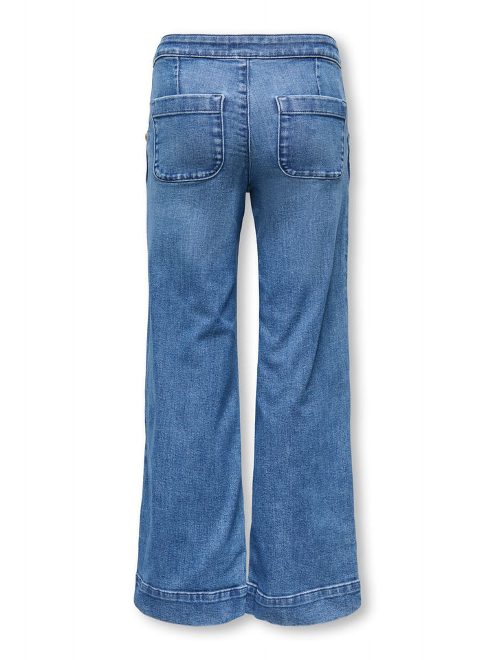 Kids Only Madison Wide Jeans - Medium Blue Denim for barn - Brobrobrille