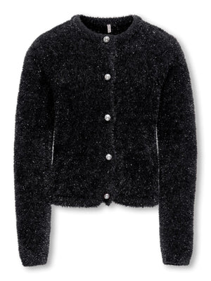 Kids Only Piumo glittercardigan - Black Glitter for barn - Brobrobrille