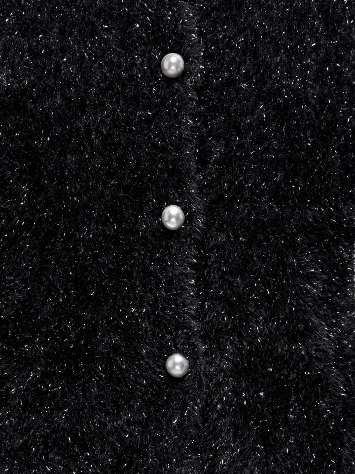 Kids Only Piumo glittercardigan - Black Glitter for barn - Brobrobrille