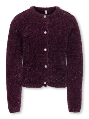 Kids Only Piumo glittercardigan - Winetasting Glitter for barn - Brobrobrille
