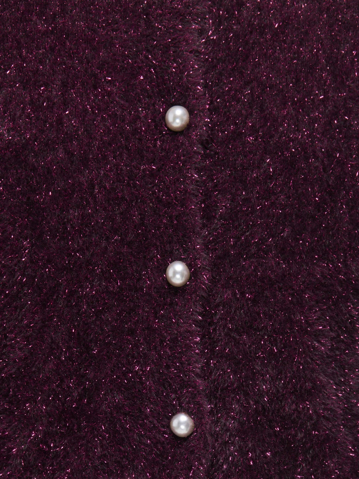 Kids Only Piumo glittercardigan - Winetasting Glitter for barn - Brobrobrille