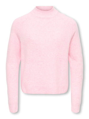Kids Only Rica strikkegenser - Parfait Pink Melange for barn - Brobrobrille