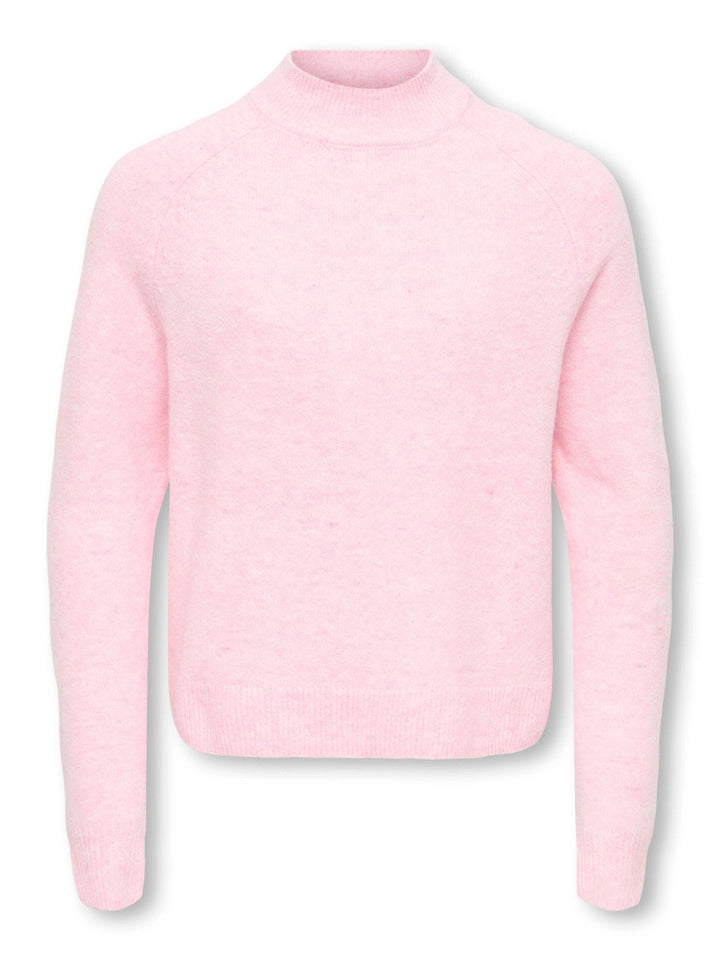 Kids Only Rica strikkegenser - Parfait Pink Melange for barn - Brobrobrille