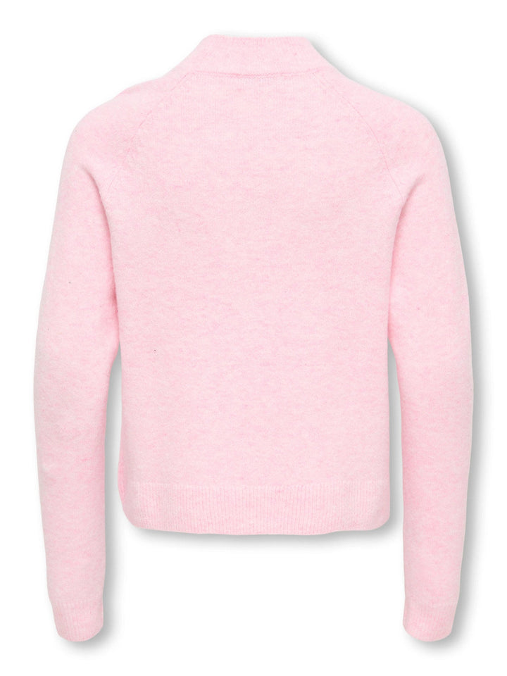 Kids Only Rica strikkegenser - Parfait Pink Melange for barn - Brobrobrille
