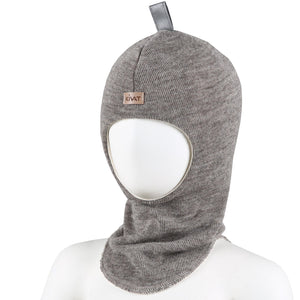 Kivat Balaclava i Ull - Beige Melert for barn - Brobrobrille