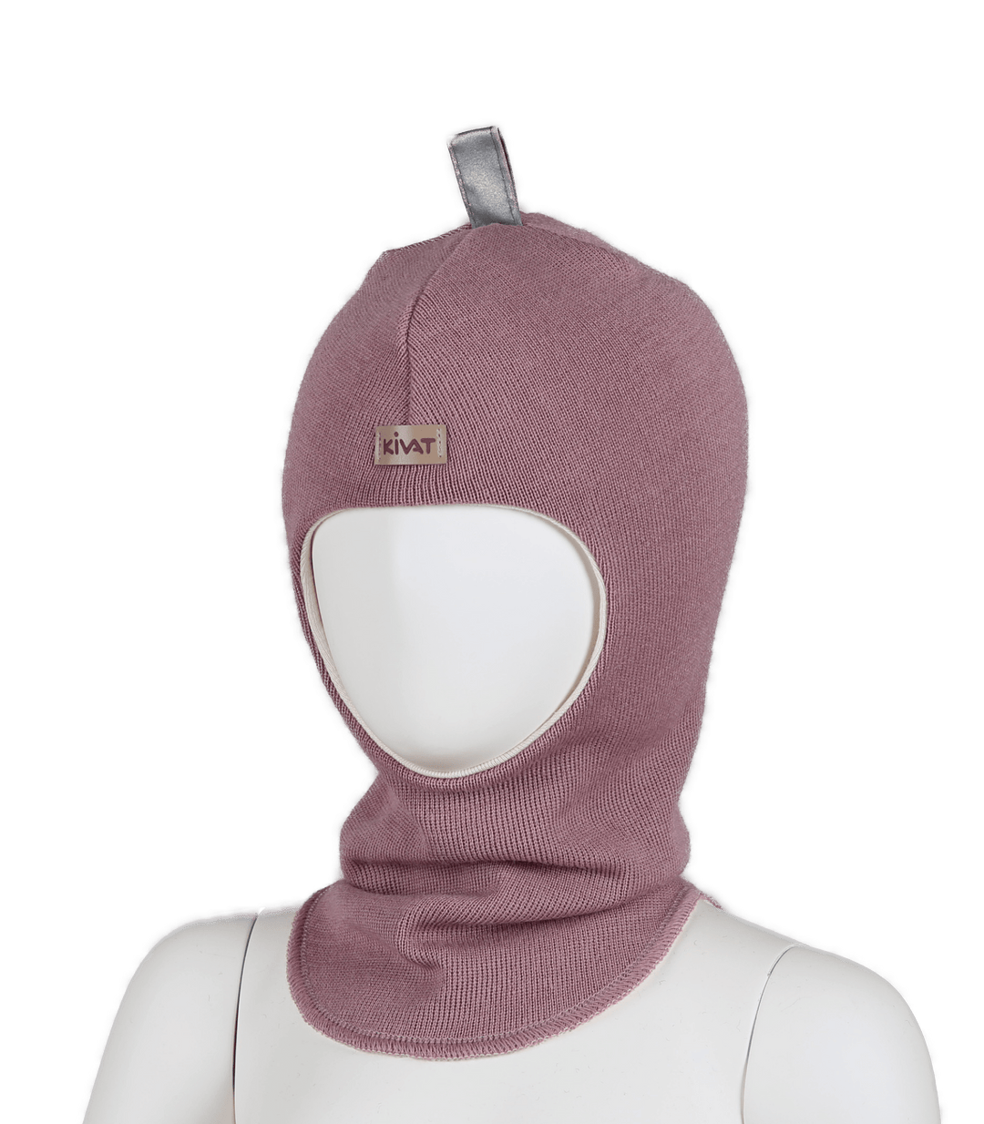 Kivat Balaclava i Ull - Dusty Rose for barn - Brobrobrille