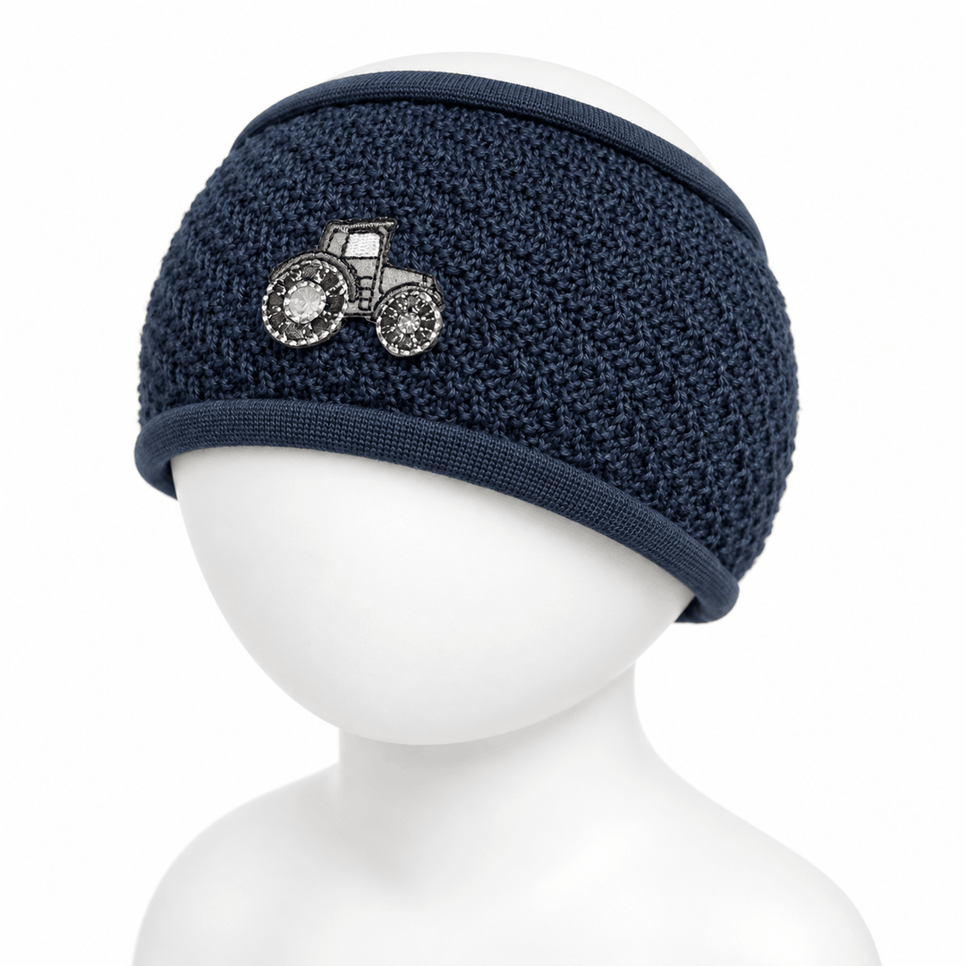 Kivat Traktor Pannebånd i Ull - Jeans Blue for barn - Brobrobrille