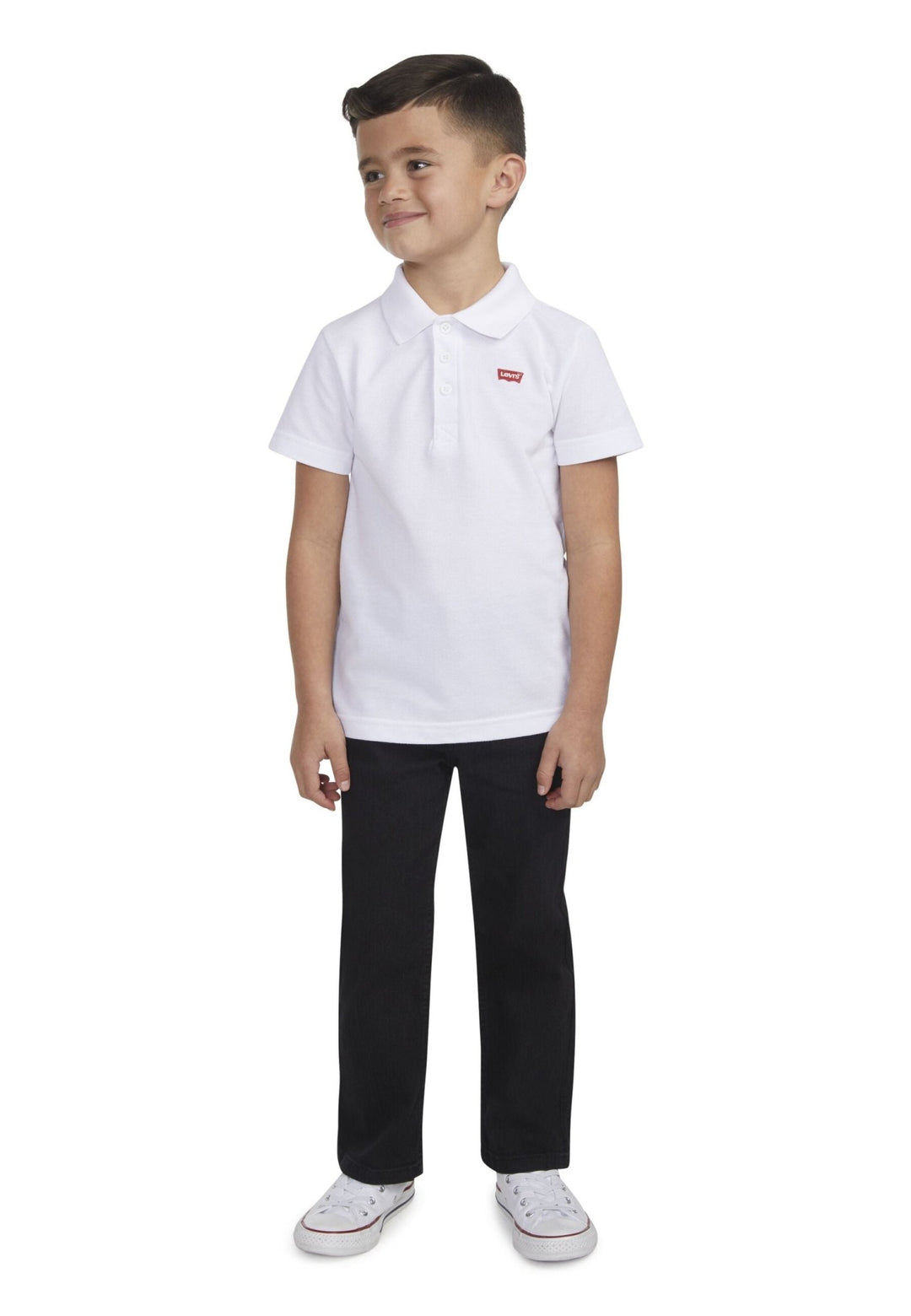 Levi’s Back Neck Tape poloskjorte for barn - White/Red for barn - Brobrobrille